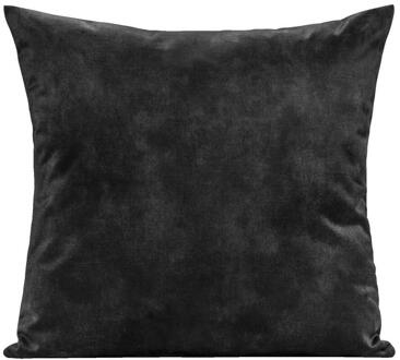 2e Halve Prijs Leen Bakker - Woonkussen Mathis - Antraciet - 60x60 Cm - Polyester - Grijs