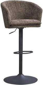 2e Halve Prijs Op=Op | Leen Bakker - Barkruk Willow - Stof/Staal - Bruin - 56.5x56x93 Cm