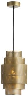 2e Halve Prijs Op=Op | Leen Bakker - Hanglamp Granada E27 - Goudkleur - 34,5xØ20,5 Cm - Metaal - Goudkleurig - 20.5x20.5x30.5 Cm