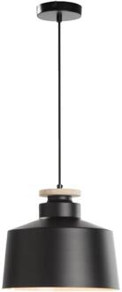 2e Halve Prijs Op=Op | Leen Bakker - Hanglamp Mallorca E27 - Mat - 150xØ30 Cm - Metaal - Zwart