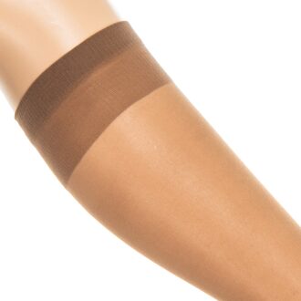 2er-Pack Helanca Damen Mini-Strumpfhose, transparent, elastisch, 20 DEN KETY Beige