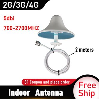 2G 3G UMTS 4G antenne 4G LTE Indoor Plafond Antenne 2M kabel N male connector voor mobiele signaal boostereater Externe 4G Antenne
