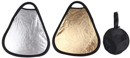 2In1 30Cm Goud/Zilver Draagbare Vouwen Handheld Foto Reflector Met Tas Te Dragen & Hold Voor Gebruik.