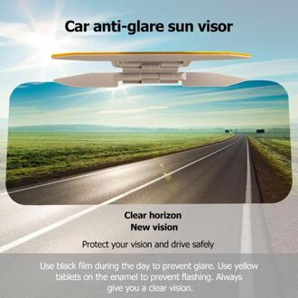2in1 Auto Zonneklep HD Anti Zonlicht Dazzling Goggle Dag Nachtzicht Rijden Spiegel UV Fold Flip Down Clear View rijden Spiegel