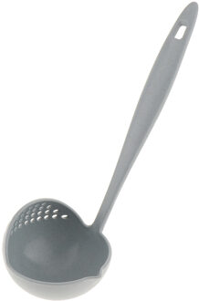 2in1 Filter Lepel Vergiet Pot Pap Soep Tarwe Stro Lange Handvat Lepel Vergiet Pap Lepel Pollepel Filter Zeef blauw