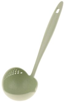 2in1 Filter Lepel Vergiet Pot Pap Soep Tarwe Stro Lange Handvat Lepel Vergiet Pap Lepel Pollepel Filter Zeef groen
