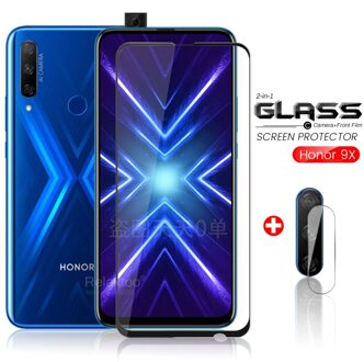 2in1 Honor 9x Glas Beschermende Glas Op Honor 9x Premium Honor 9x Global Edition Stk-lx1 6.59 ''Camera Lens Film op Honer 9 X X9 2in1 1voorkant 1lens / honor 9x