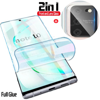 2in1 Hydrogel Film For Samsung Galaxy S10 Lite Sticker Hydrogel Screen Protector Galaxy S 10 Note 10 Lite Light Film Not Glass