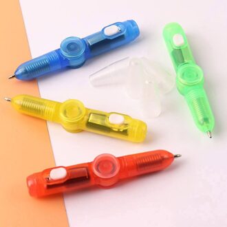 2in1 Multifunctionele Spinning Pen Led Kleurrijke Lichtgevende Rolling Pen Balpen Gloeiende Kinderen Leren Speelgoed Voor Kind