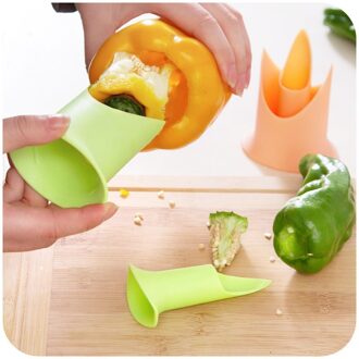 2in1 Peper Jalapeno Chili Zaad Remover Green Pepper Chilli Cutter Corer Slicer Keuken Accessoires