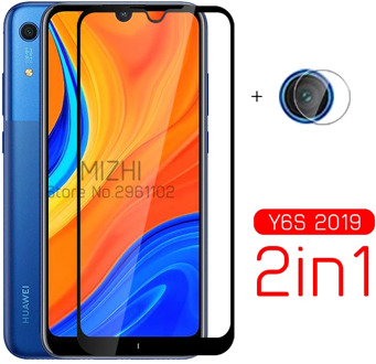 2in1 protective glass for huawei y6s camera lens screen protector on huwei huaweii y6s y6 s y 6s JAT-LX1 safe glass film 6.09''