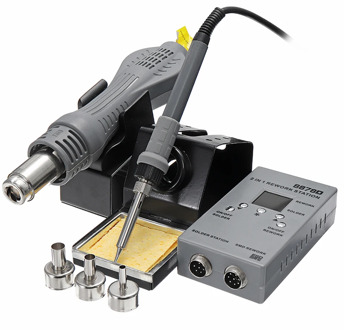 2in1 soldering station bga rework station hot air gun digital soldering iron station air soldering station