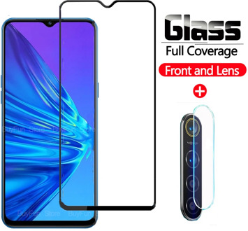 2in1 Tempered Glass for realme 5 Screen Protector on the for oppo realme 5 pro Q realme5 Camera Lens Protective Glass Films