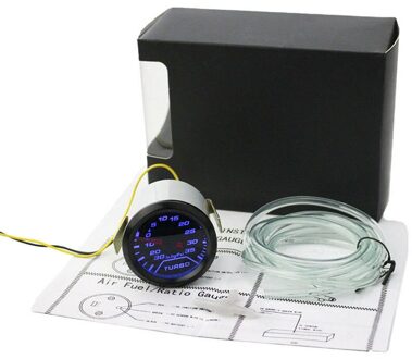 2Inch 52Mm Turbo Boost Gauge Digitale Blauwe Led Pointer 35 Psi Druk Meter 12V