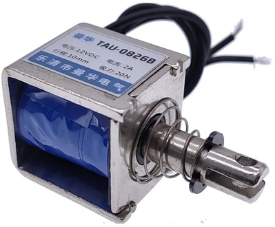 2kg/20N 0826 stroke 0-10mm electric magnet Pull Push TAU-0826B 6V 24V 12V open frame solenoid electromagnet