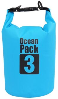 2L 3L 5L Waterdichte Tas Zwemmen Dry Bag Water Resistant Zwemmen Opbergtas Voor Outdoor Upstream Pouch Tassen blauw 3L