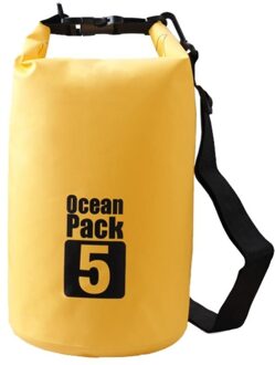 2L 3L 5L Waterdichte Tas Zwemmen Dry Bag Water Resistant Zwemmen Opbergtas Voor Outdoor Upstream Pouch Tassen geel 5L