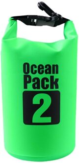 2L 3L 5L Waterdichte Tas Zwemmen Dry Bag Water Resistant Zwemmen Opbergtas Voor Outdoor Upstream Pouch Tassen groen 2L