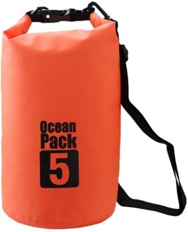 2L 3L 5L Waterdichte Tas Zwemmen Dry Bag Water Resistant Zwemmen Opbergtas Voor Outdoor Upstream Pouch Tassen oranje 5L