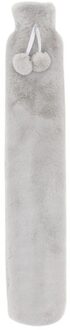 2L Extra Lange Water Fles Faux Fur Verwijderbare Cover Handwarmer Handwarmer Warm Water Zak Warm Water Fles Met doek Cover grijs