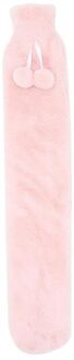 2L Extra Lange Water Fles Faux Fur Verwijderbare Cover Handwarmer Handwarmer Warm Water Zak Warm Water Fles Met doek Cover roze