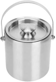 2L Ijsemmer Rvs Geïsoleerde Dubbelwandige Ijsemmer Met Deksel Voor Party Bar Ktv Rode Wijn Ijsemmer voor Bar