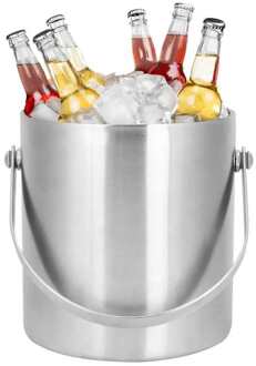 2L Rvs Geïsoleerde Dubbelwandige Ijsemmer Met Deksel Voor Party Bar Ktv Rode Wijn Barbenodigdheden Wijn Cocktail