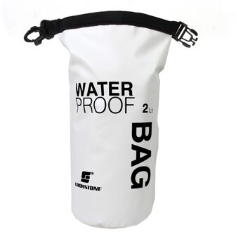 2L Sport Waterdichte Dry Bag Rugzak Drijvende Varen Kajakken Camping Zwemmen Ultralight Handtas Telefoon Camera Opbergtas 2L wit