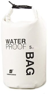 2L Sport Waterdichte Dry Bag Rugzak Drijvende Varen Kajakken Camping Zwemmen Ultralight Handtas Telefoon Camera Opbergtas 5L wit