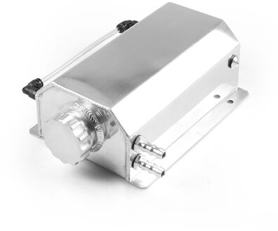 2L Universele Motorolie Brandstof Gas Vangst Kan Breather Tank Fles Koelvloeistof Radiator Overflow Tank Zilver