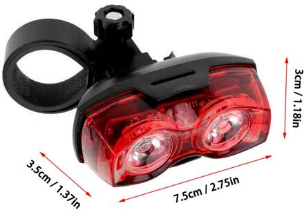 2LED Fietslicht Waterdichte Rear Tail Light Bright Fietsen Fiets Staart Knipperende Back Light Waarschuwing Veiligheid Lamp Lamp 01