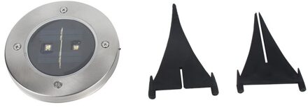 2LED Zonne-energie Begraven Licht Onder Grond Lamp Outdoor Path Way Tuin