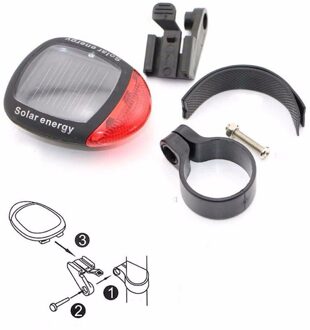 2LED Zonne-energie Led Achter Knipperend Achterlicht Voor Fiets Lamp Veiligheid Luz Trasera De Seguridad Solar Para Bicicleta #40