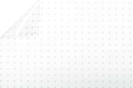 2LIF 2x rollen raamfolie vierkantjes semi transparant 45 cm x 2 meter zelfklevend