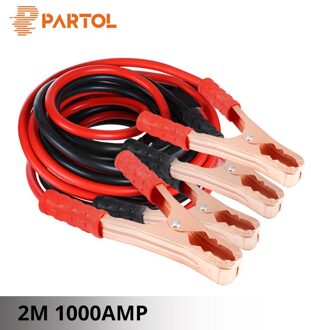 2M 1000AMP Auto Batterij Jump Kabel Booster Kabel 12V Emergency Terminals Jump Starter Leidt Kabels Draad Voor Auto van Suv