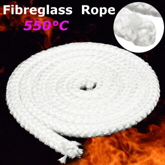 2M 12.7 Mm Wit Hoge Dichtheid Glasvezel Touw Hout Kachel Heater Deur Seal Pakking Anti Temperatuur Voor Thuis Commerciële kachel Oven