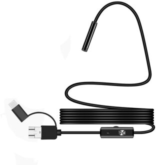2M 3-In-1 Microusb Type-C Usb 5.5Mm Mini Endoscoop Camera Borescope Tube Inspectie camera Voor Android Mac Os Pc Mini Camara