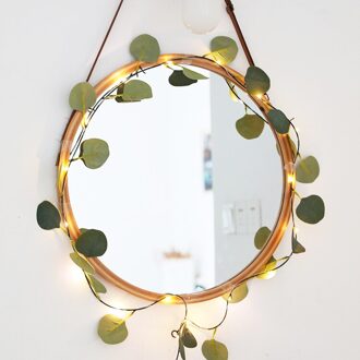 2M 3M Groen Blad Guirlande Batterij String Lights Led Flexibele Koperen Kunstmatige Blad Wijnstok Verlichting Voor Kerst Bruiloft party Decor 2m Eucalyptus Leaf