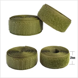 2M * 5Cm Olijfgroen Nylon Sluiting Tape Geen Lijm Naaien Loop Haak Sticker Strip Kleding Stick Tape