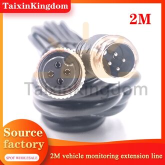 2M Antenne Hoofd Voertuig Monitor 4-Core Antenne Lijn Mannelijke En Vrouwelijke Camera Video Kabel Verbinding Verlengkabel