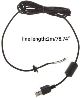 2M Duurzaam Nylon Gevlochten Lijn Usb Muis Kabel Kabel Voor Logitech G9 G9X
