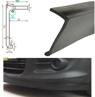 2M Front Car Bumper Protector Rubber Car Protector Front Bumper Guards Lip Mouldings Splitter Chin Body Auto Bumper Exterior