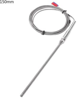 2M K Thermokoppel 50Mm/100Mm/150Mm/200Mm Rvs Thermokoppel 0-400 ℃ Temperatuur Sensor