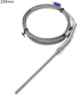 2M K Thermokoppel 50Mm/100Mm/150Mm/200Mm Rvs Thermokoppel 0-400 ℃ Temperatuur Sensor