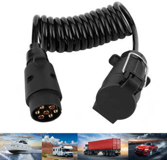 2M Lente Kabel Cord 7Pin Trailer Plug Socket Adapter Bedrading Connector Voor Caravan