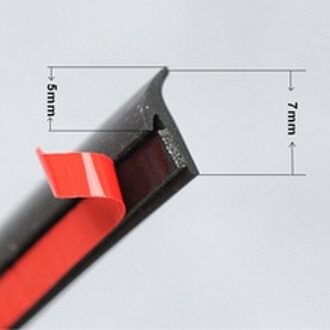 2M T-Type Rubber Sealing Strip Zwart Voor Auto Edge Trim Bumper Lip Side Rok Verminderen Voice Auto accessoires