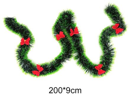 2M X 90Mm Klatergoud Chrismas Boom Decoratie Guirlande Diy Kerst Garland Krans Groene Krans Xmas Ornament Kerst Decoratie 06