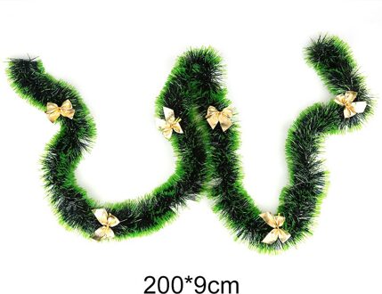 2M X 90Mm Klatergoud Chrismas Boom Decoratie Guirlande Diy Kerst Garland Krans Groene Krans Xmas Ornament Kerst Decoratie 07