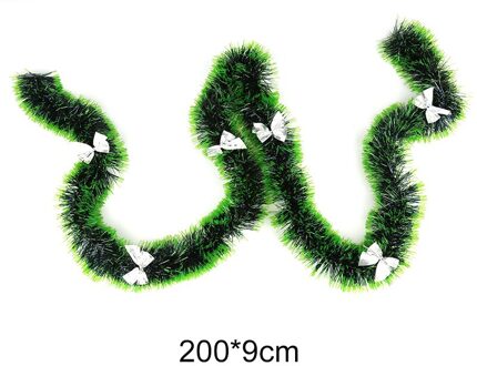 2M X 90Mm Klatergoud Chrismas Boom Decoratie Guirlande Diy Kerst Garland Krans Groene Krans Xmas Ornament Kerst Decoratie 08