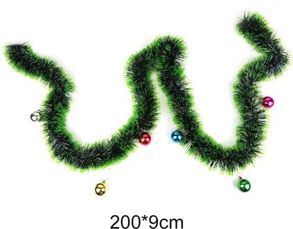 2M X 90Mm Klatergoud Chrismas Boom Decoratie Guirlande Diy Kerst Garland Krans Groene Krans Xmas Ornament Kerst Decoratie 11